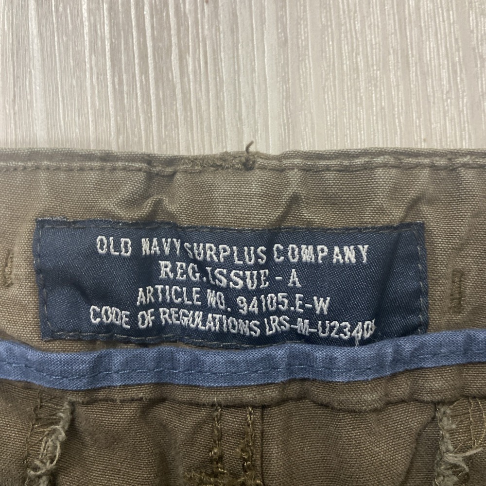 Old Navy Surplus Company Cargo Shorts Mens 36 Brown Heavy Y2K Military 2008 - Picture 3 of 11